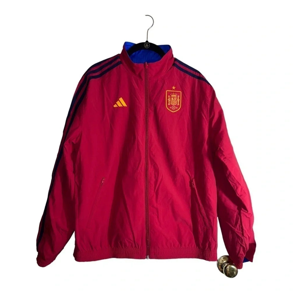 NWT ADIDAS Spain National Soccer Team Anthem Men’s Jacket Reversible